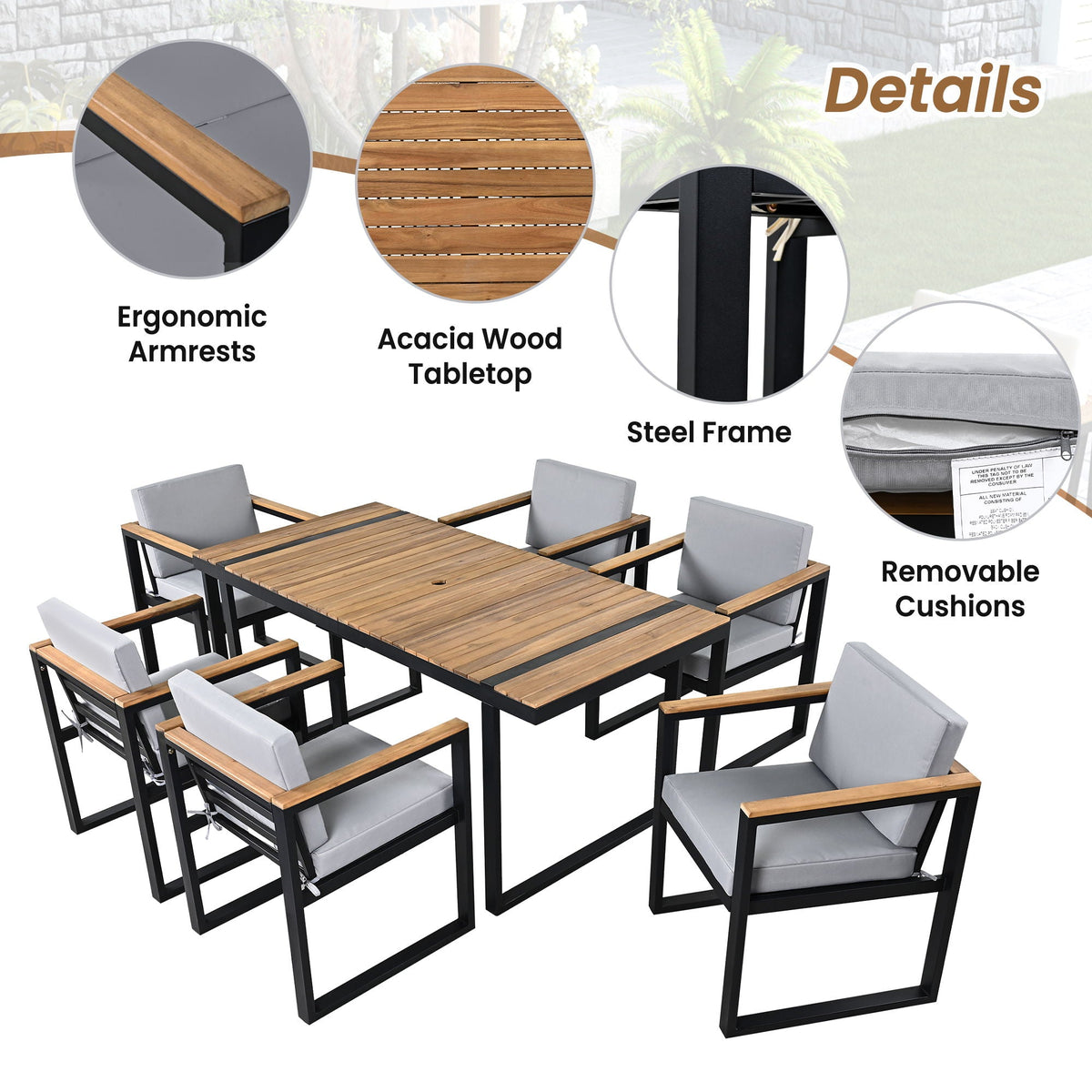 Patio Dining Table And Chair Set