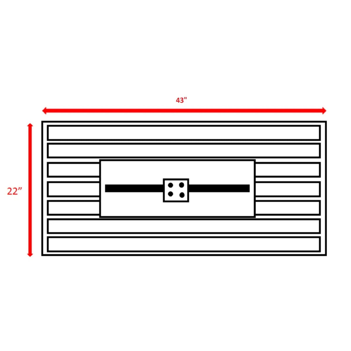 Rectangular White Fire Pit Table