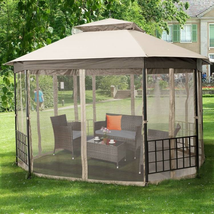 Octagon Gazebo with Mosquito Net