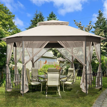 Octagon Gazebo with Mosquito Net