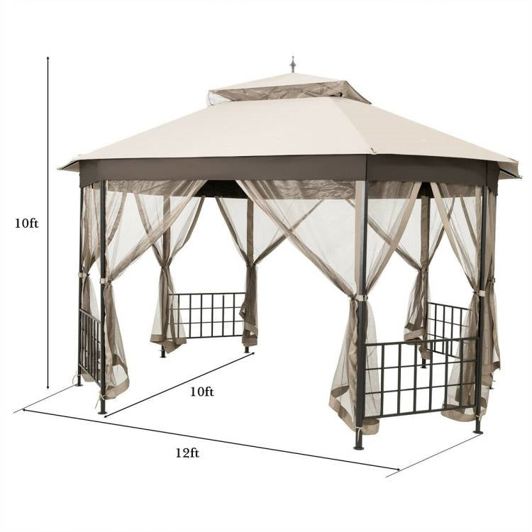Octagon Gazebo with Mosquito Net