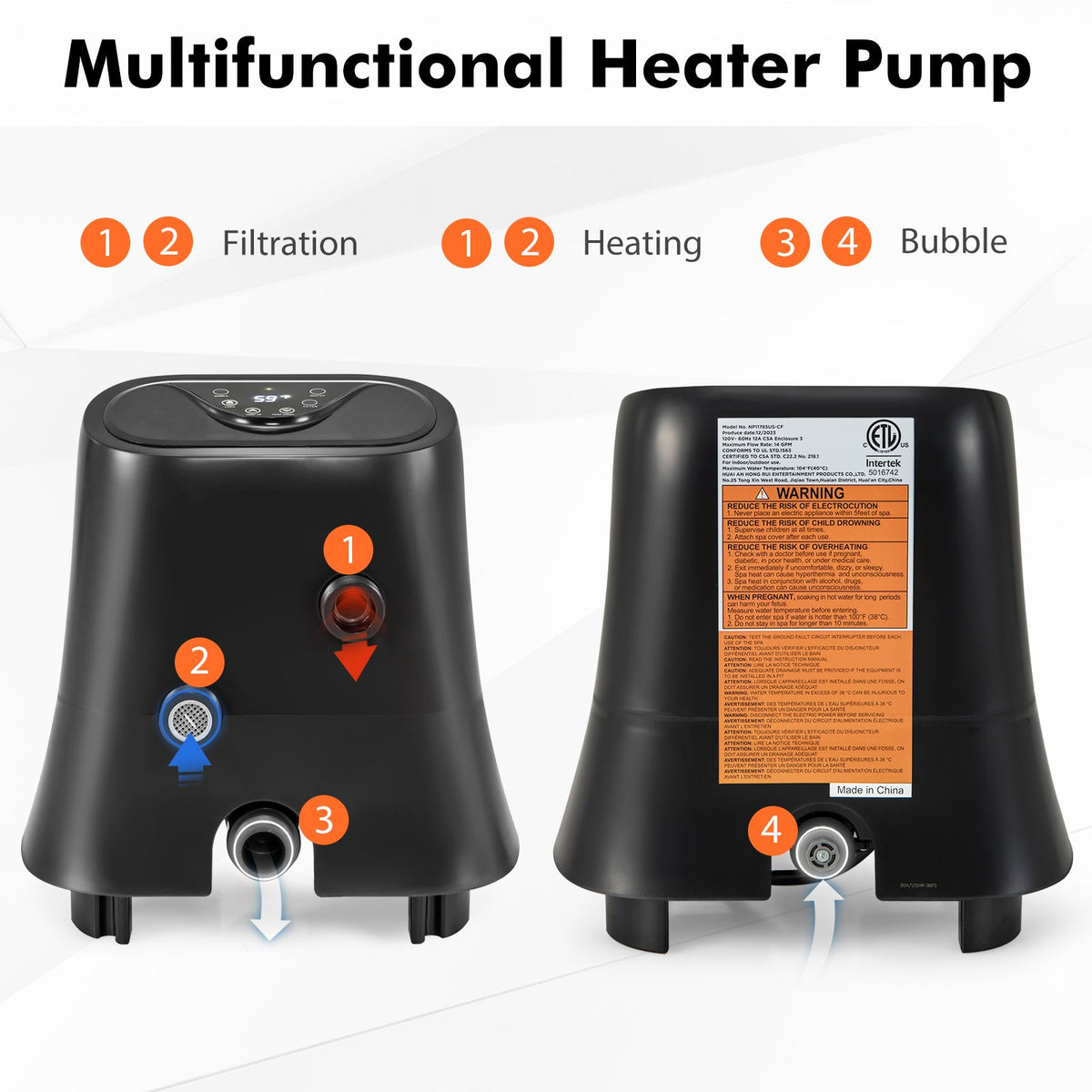1350W Electric Heater Pump