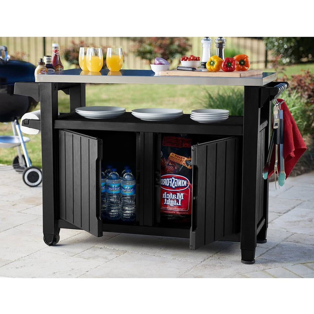 Party Bar Serving Cart with Storage