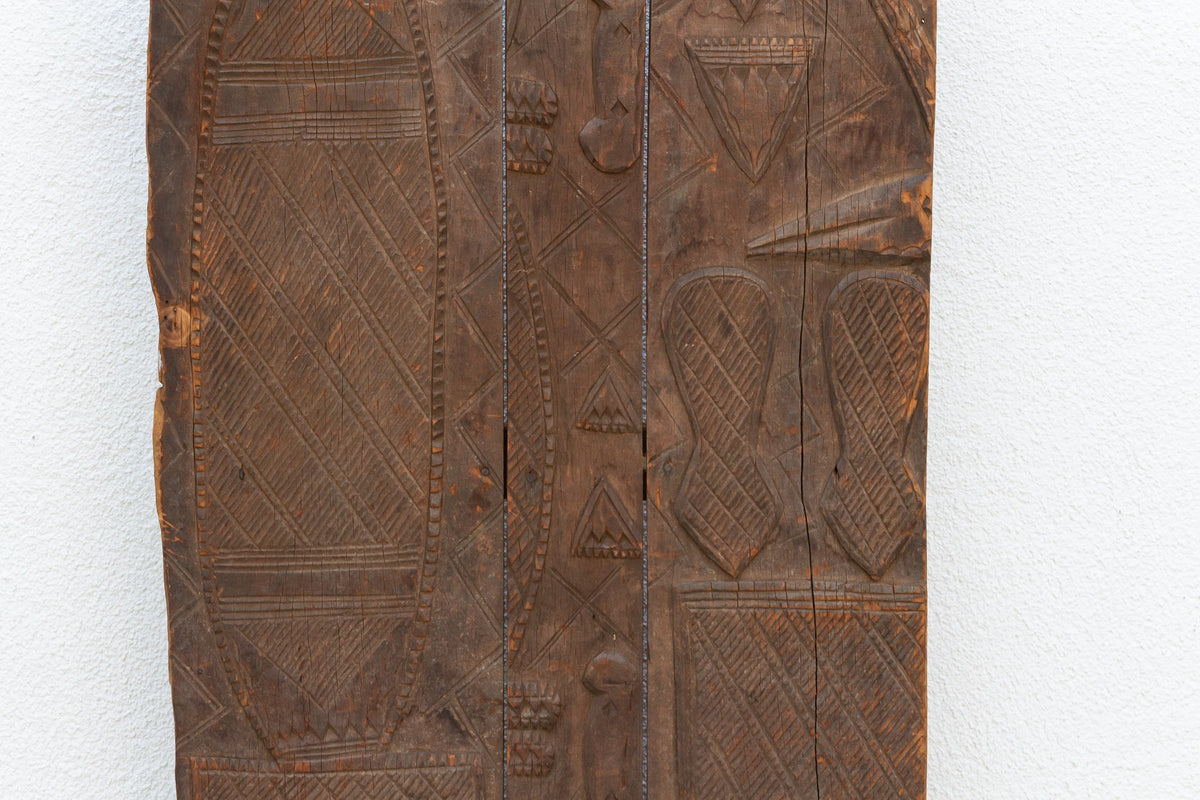 Finely Carved Antique African Nupe Door