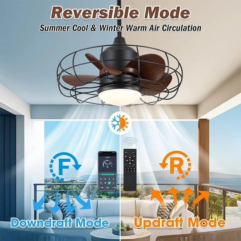 Waterproof Ceiling Fan with Light
