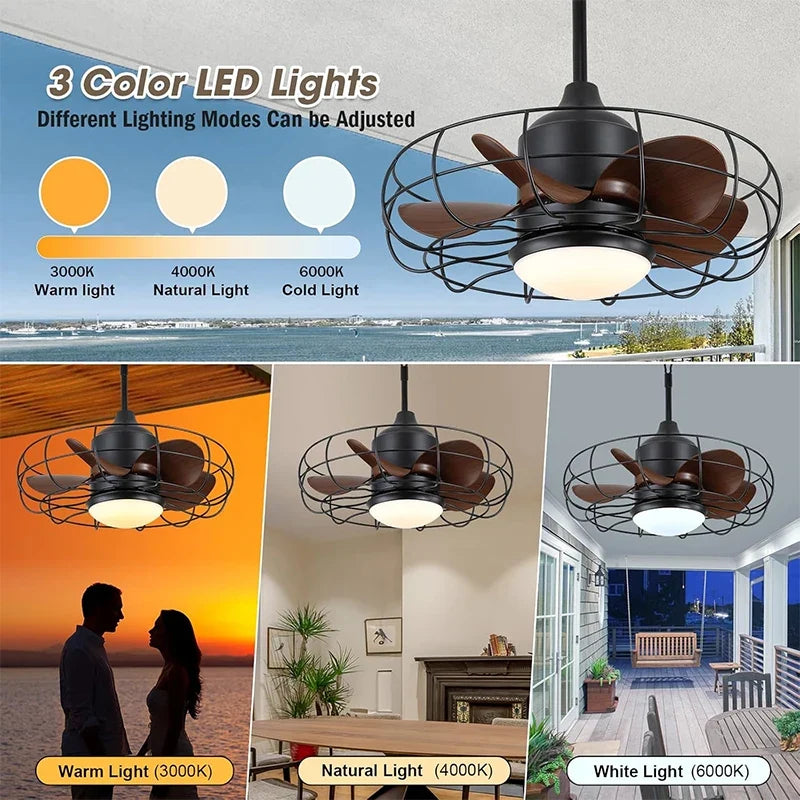 Waterproof Ceiling Fan with Light