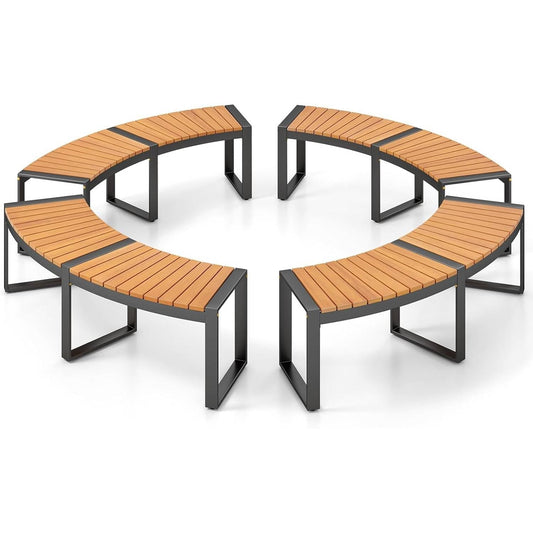 Round Outdoor Bench - Around Table Tree Fire Pit