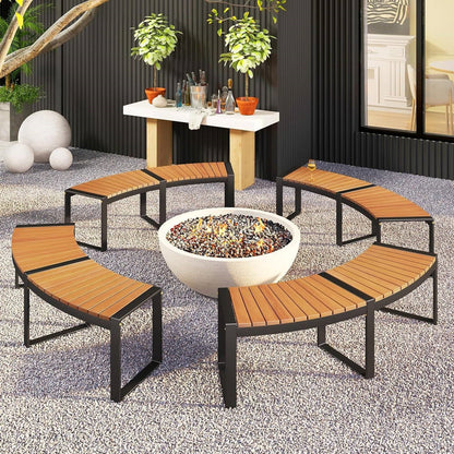 Round Outdoor Bench - Around Table Tree Fire Pit