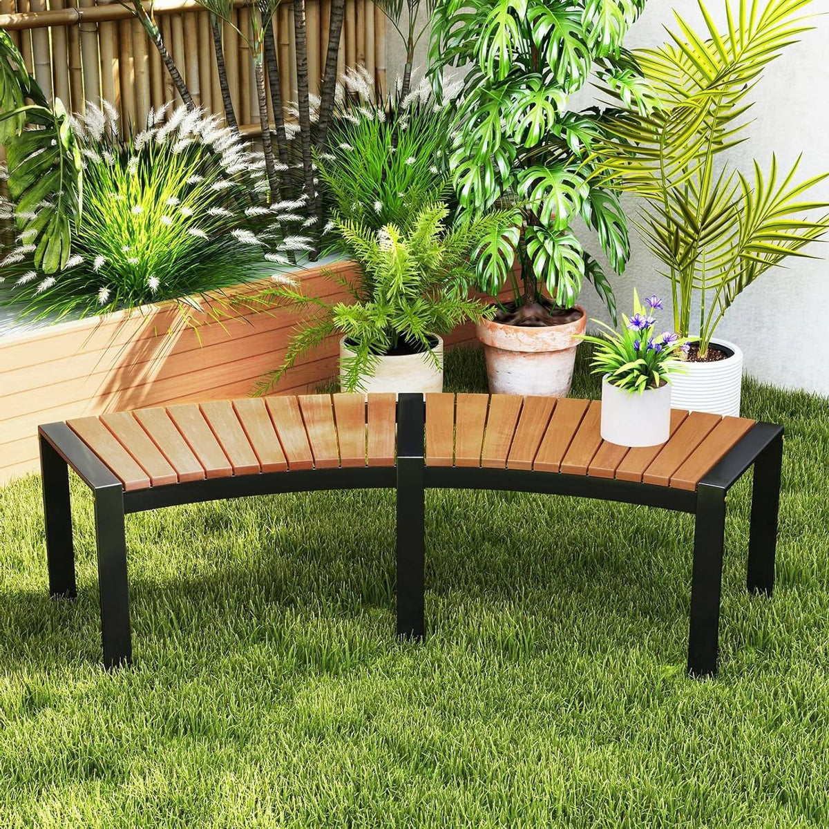 Round Outdoor Bench - Around Table Tree Fire Pit