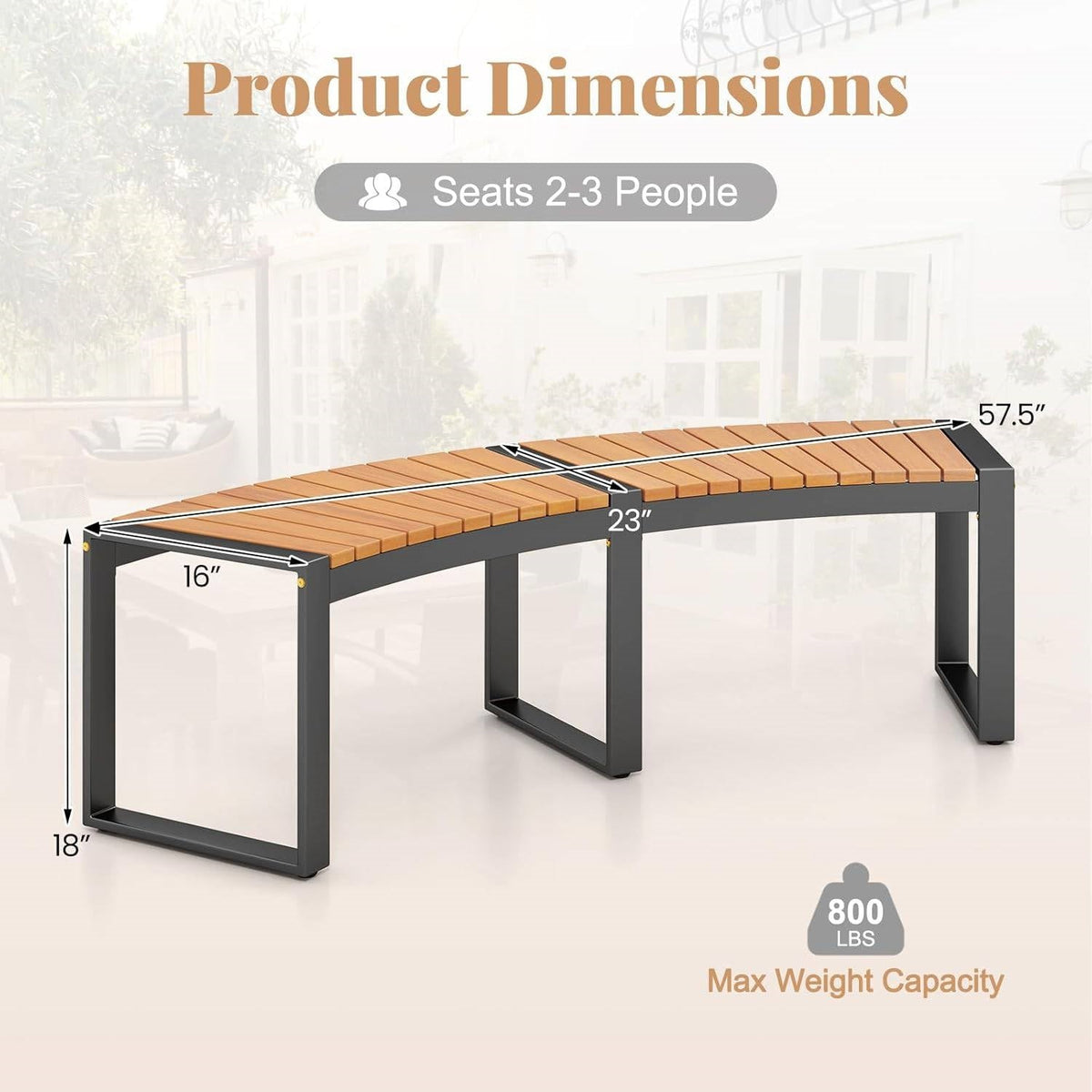 Round Outdoor Bench - Around Table Tree Fire Pit