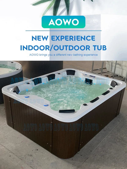 8-Person Spa Hot Tub with Pillow