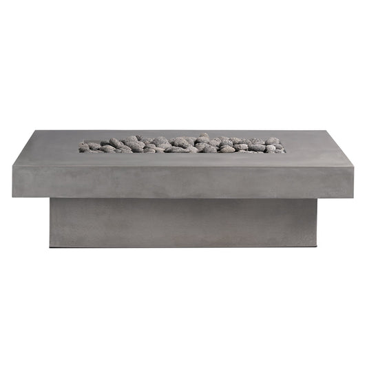 Toplina - Rectangular Concrete Fire Pit Table